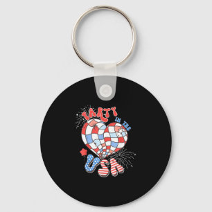 Party in the usa 4th of july america independence keychain