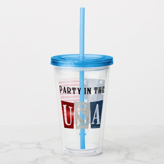 Party in the USA Acrylic Tumbler (Front)