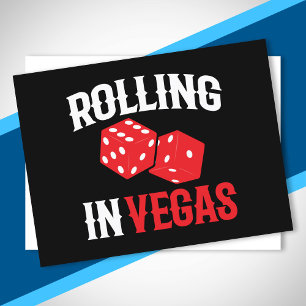 Party in Vegas Rolling in Vegas Las Vegas Trip Postcard