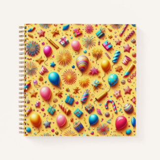 Party in Yellow Notebook