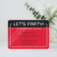 PARTY INFO INSERT modern gamer cool black red