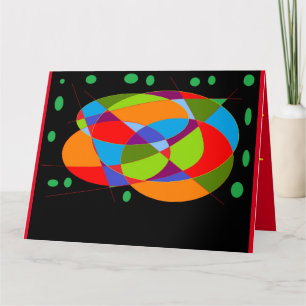 Party invitation card fun messages mixed colours
