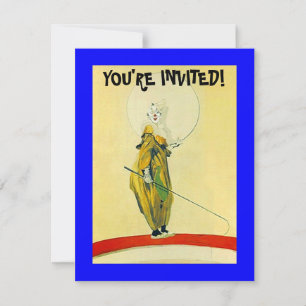 PARTY INVITATION CLOWN ~ EASY TO CUSTOMIZE!