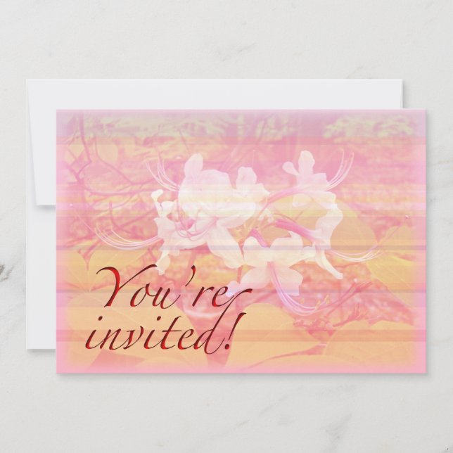 Party Invitation - General - Wild Azalea Blossoms (Front)