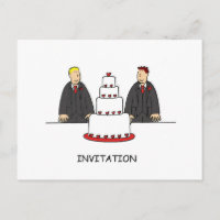 Party Invitation Two Grooms and a Cake