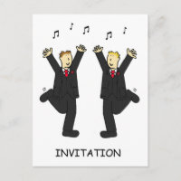 Party Invitation Two Grooms Dancing