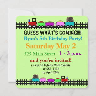 Party Invitation with little poster on the back