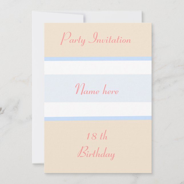 Party Invitations 18th Birthday personalize (Front)