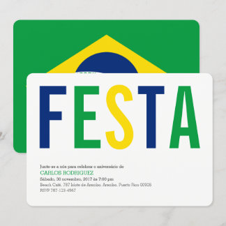 Party: Invitations: Brazil: Peruvian Flag Invitation