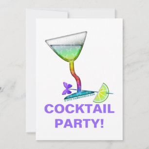 PARTY INVITATIONS - BUTTERFLY MARTINI