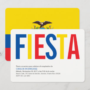 Party: Invitations: Ecuador: Ecuadorian Flag Invitation