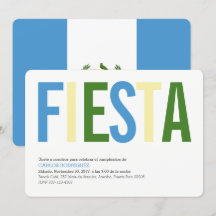 Party: Invitations: Guatemala: Guatemalan Flag
