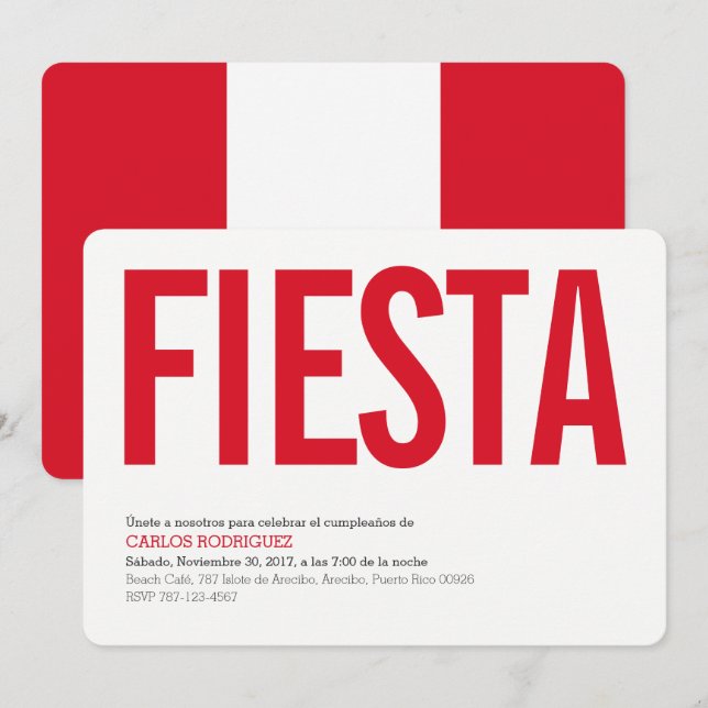 Party: Invitations: Peru: Peruvian Flag Invitation (Front/Back)