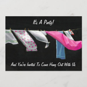 Party Invite: Come Hang Out With Us: Laundry Invitation