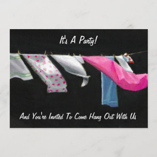 Party Invite: Come Hang Out With Us: Laundry Invitation