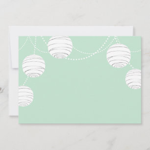 Party Lanterns in Mint Green Invitation