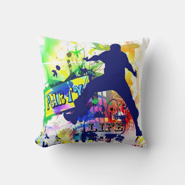 Party Life Dance Pillow (Front)