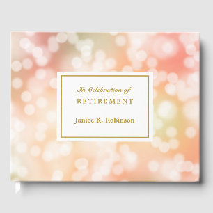 Party Lights Elegant Retirement Guest Book