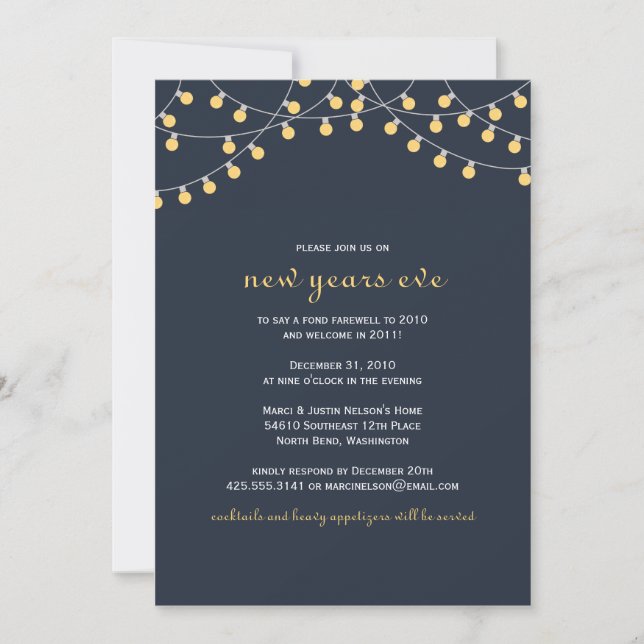 Party Lights Party Invitation (Front)