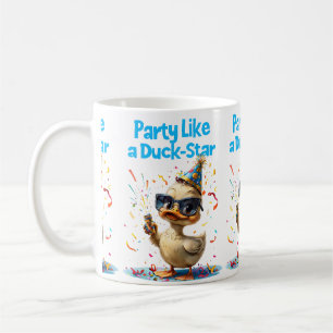 Party Like a Duck Star – Fun Celebration Design Coffee Mug