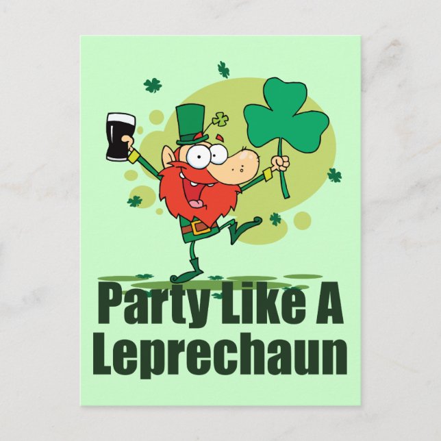Party Like a Leprechaun Postcard (Front)
