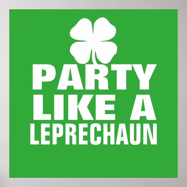 Party Like a Leprechaun Poster (Front)
