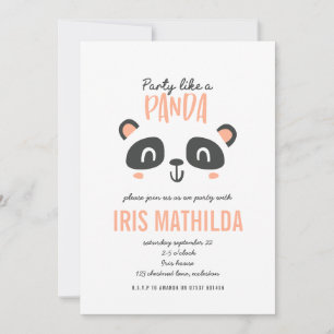 Party like a panda bright colourful birthday
