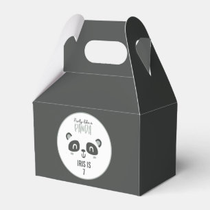 Party like a panda bright colourful birthday  favor box