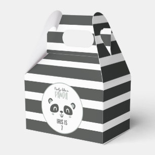Party like a panda bright colourful birthday favor box