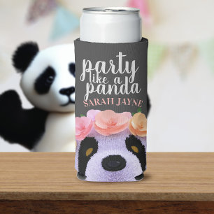 Party like a Panda Personalized Bottle Cooler
