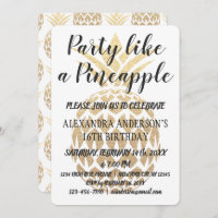 Party Like a Pineapple Birthday Invitation