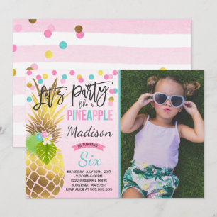 Party Like A Pineapple Birthday Invitation