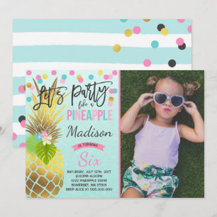 Party Like A Pineapple Birthday Invitation