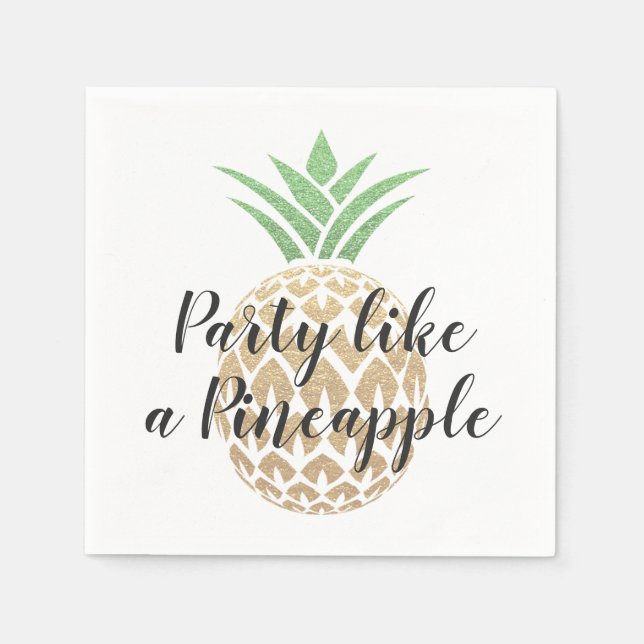 Party Like a Pineapple Birthday or Wedding Napkin (Front)