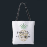 Party Like a Pineapple Birthday or Wedding Tote Bag<br><div class="desc">Tropical Hawaiian Party like a Pineapple Wedding,  Bachelorette or Birthday White Wedding Favour Canvas Bag for a Hawaii Destination Wedding.</div>
