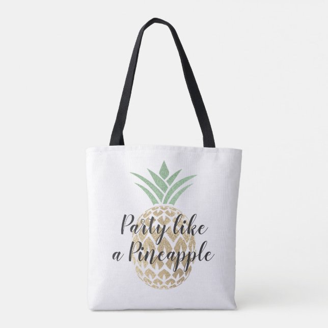 Party Like a Pineapple Birthday or Wedding Tote Bag (Back)