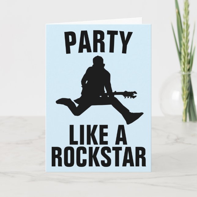 PARTY LIKE A ROCK STAR BIRTHDAY CARDS (Front)