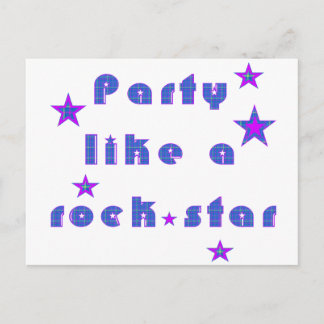 Party Like A RockSTAR Postcard