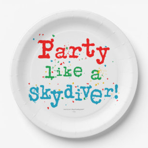 Party like a SKYDIVER! Paper Plate