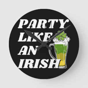 Party Like an Irish Round Clock