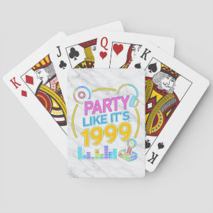 Party Like It’s 1999®™ – Electric Neon Soundtrack Playing Cards