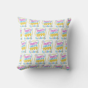 Party Like It’s 1999®™ – Electric Neon Soundtrack Throw Pillow