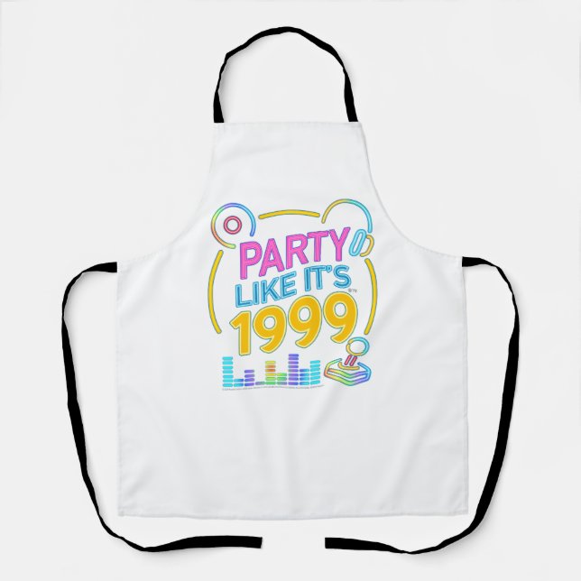Party Like It’s 1999®™ – Neon Soundtrack Apron (Front)