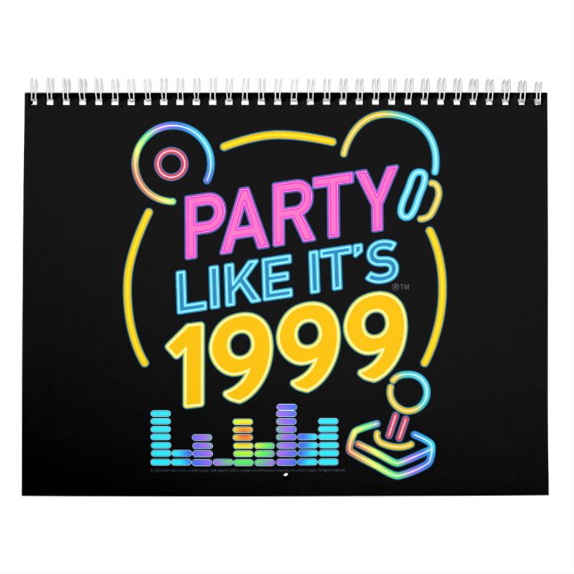 Party Like It’s 1999®™ – Neon Soundtrack  Calendar (Cover)