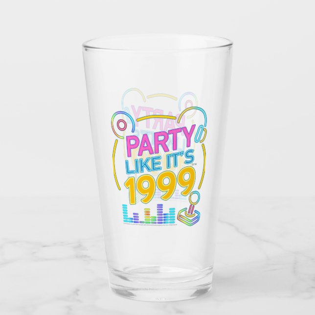 Party Like It’s 1999®™ – Neon Soundtrack Glass (Front)