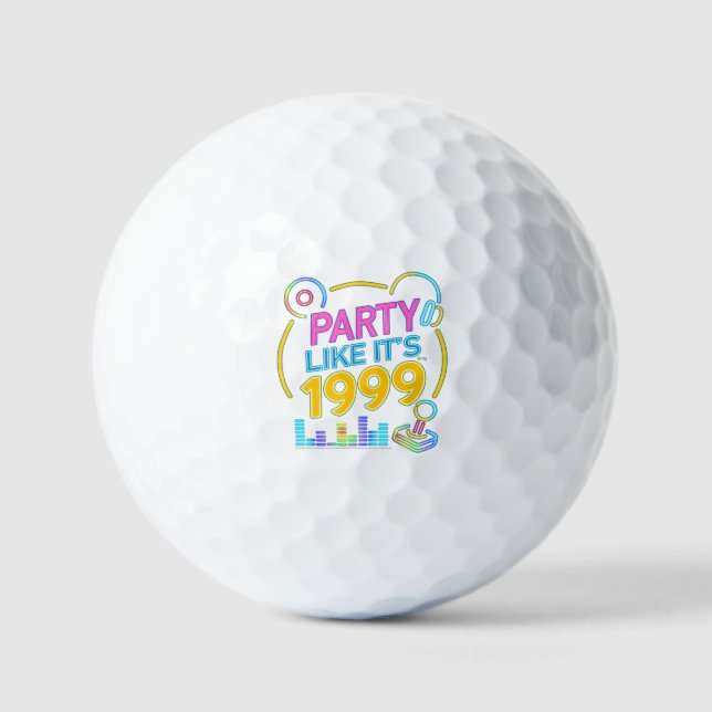 Party Like It’s 1999®™ – Neon Soundtrack Golf Balls (Front)
