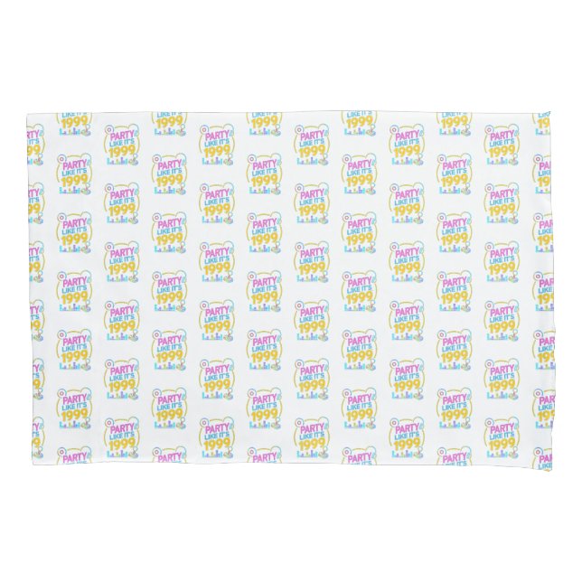 Party Like It’s 1999®™ – Neon Soundtrack Pillowcase (Front)