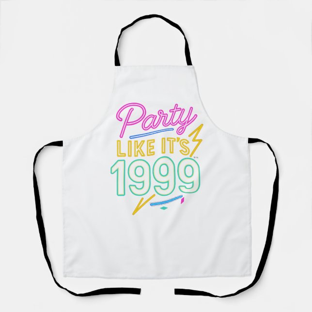 Party Like It’s 1999®™ – Neon Voltage Apron (Front)
