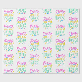 Party Like It’s 1999®™ – Neon Voltage Wrapping Paper