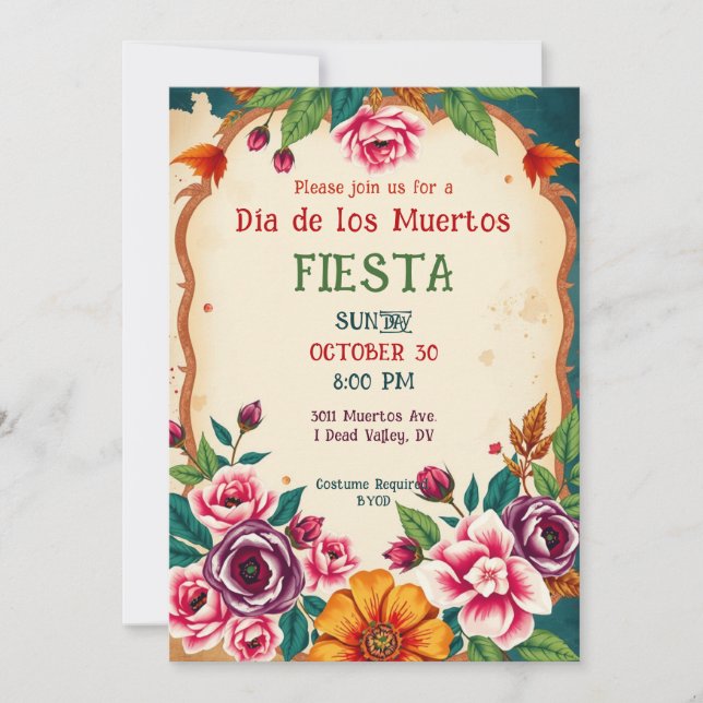 💀🎉 Party Like It’s Your Afterlife Invitation (Front)